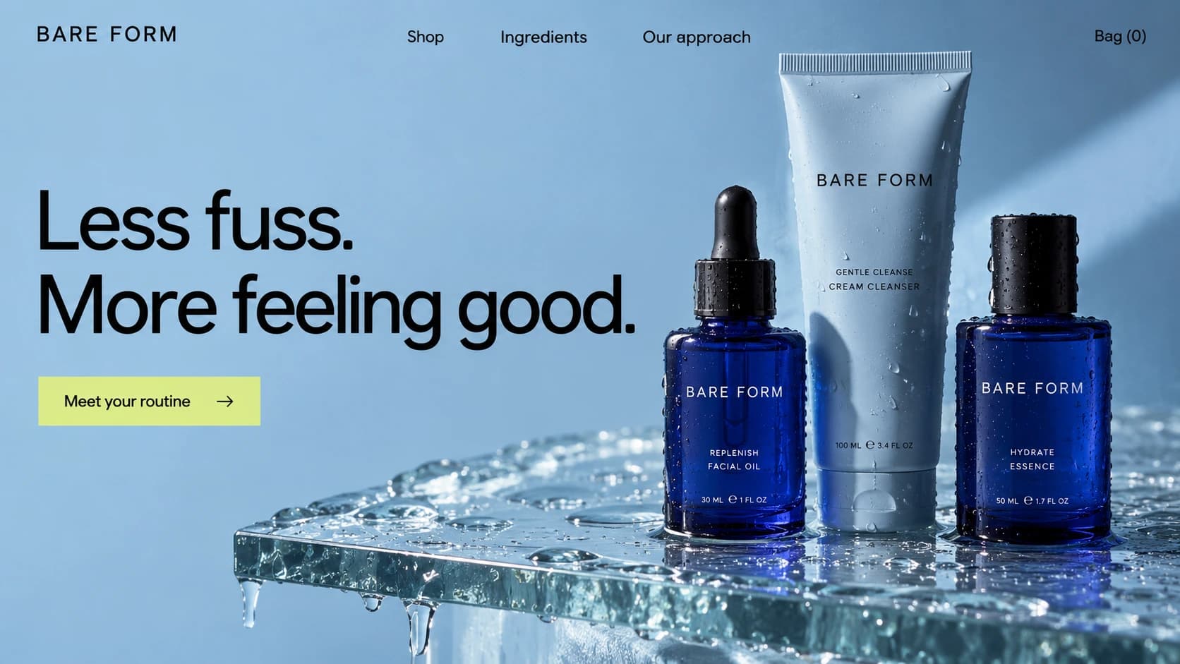 Bare Form website preview