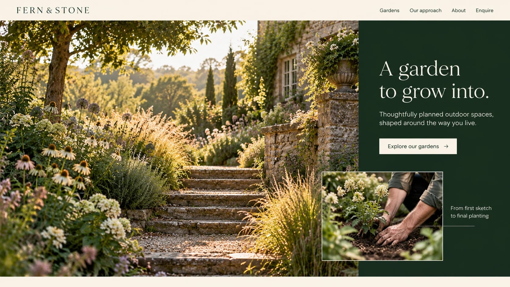 Fern & Stone website preview