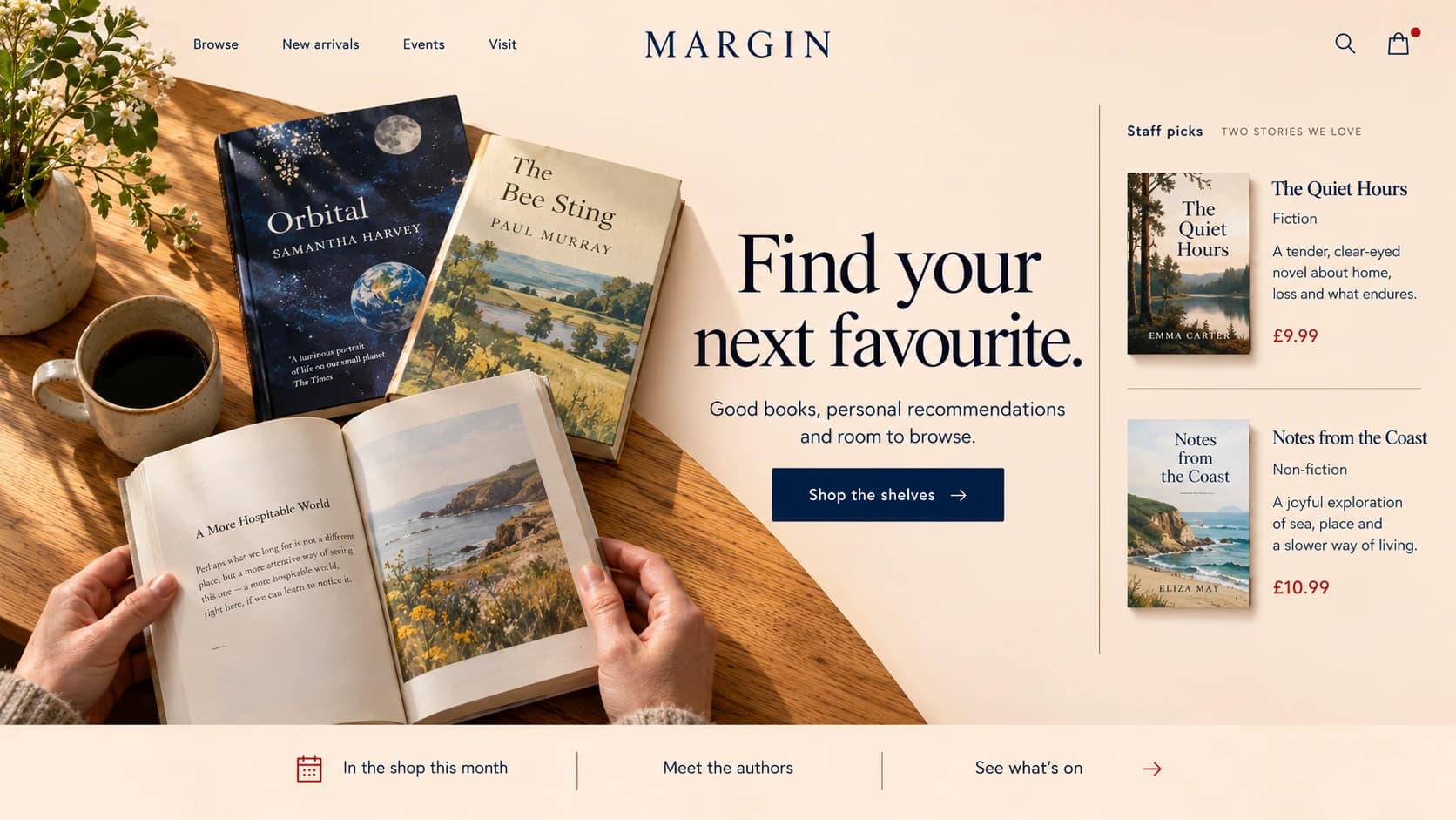 Margin website preview