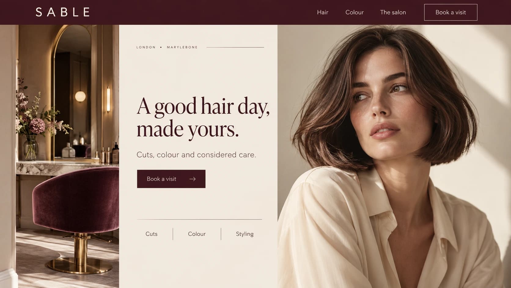 Sable website preview